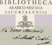 Portada de la Biblioteca Arabico-Hispana