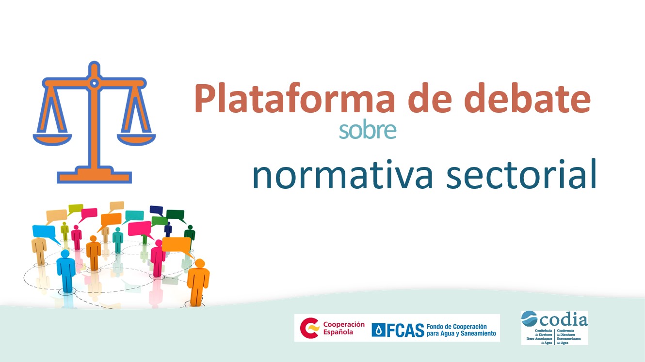 Cartel promocional de la Plataforma de debate sobre normativa sectorial