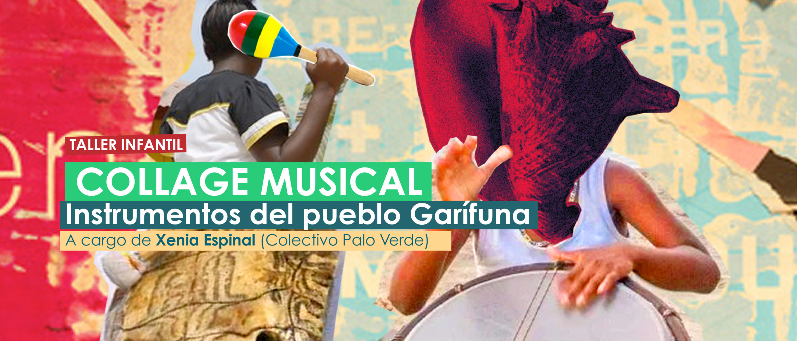 Collage musical Instrumentos del pueblo Garfuna