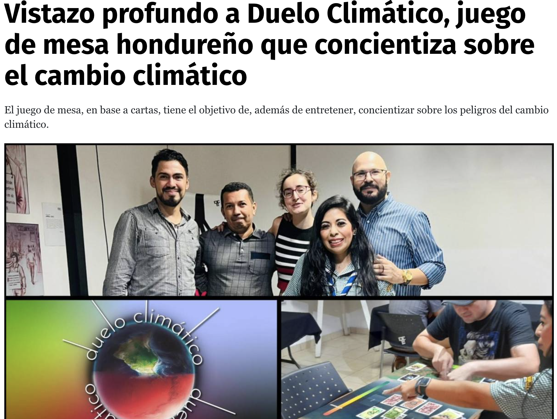 Vistazo profundo a Duelo Climtico