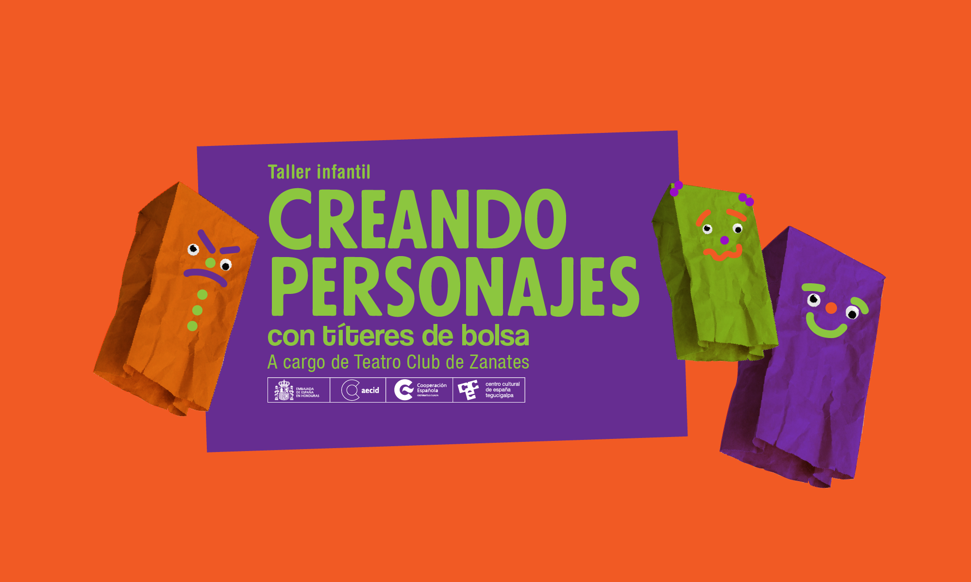 Taller infantil Creando personajes con tteres de bolsa