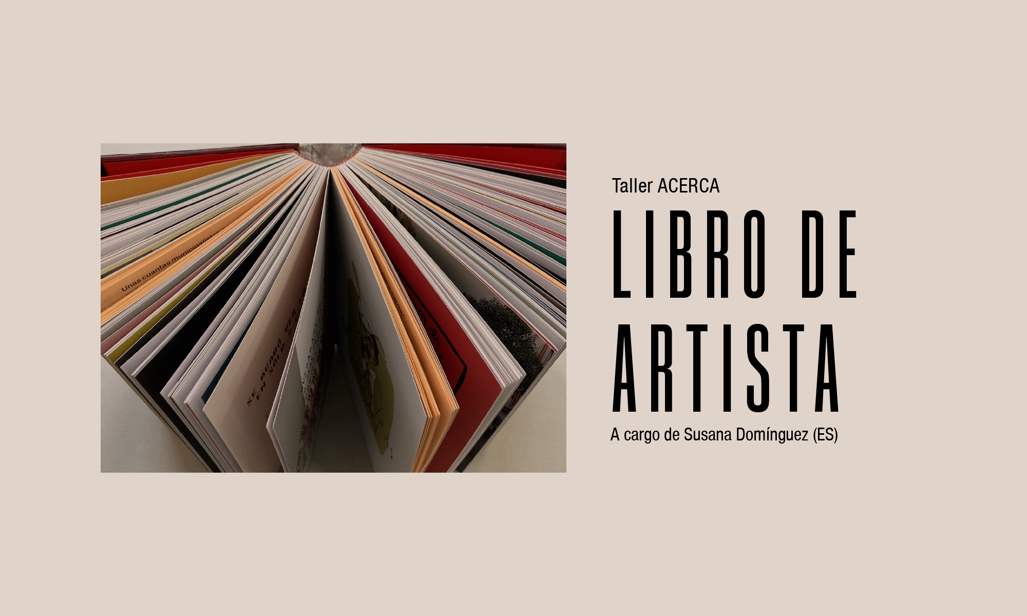 Portada Taller ACERCA: Libro de Artista